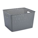 Geometric 19L Grey Basket
