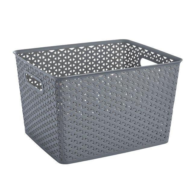 Geometric 19L Grey Basket