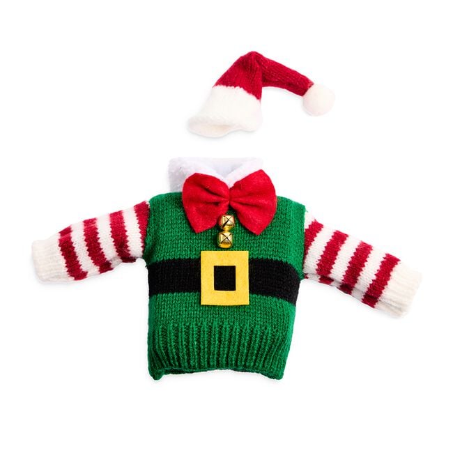 Elf Jumper Wine Bottle Cover