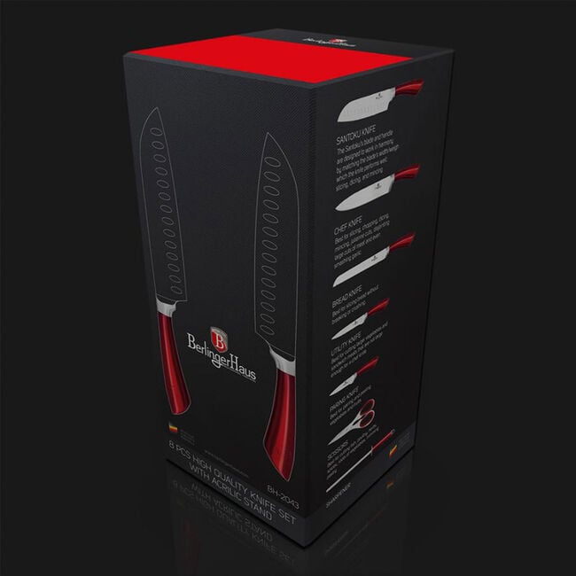 Berlinger Haus Burgundy 8 Piece Block Knife Set