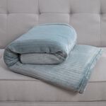 Nicole Day Etched Stripe Throw 150x200cm -Duck Egg
