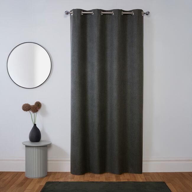 HACKNEY BLACKOUT CHARCOAL 135x240cm Curtain Panel 