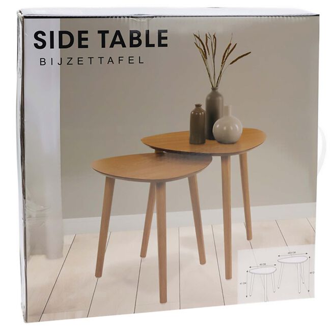 Natural Side Tables Set of 2