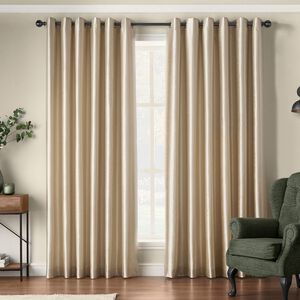 ELEGANZA FAUX SILK IVORY 66x54 Curtain