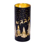 Cashel Living LED Santa Black Large Cylinder