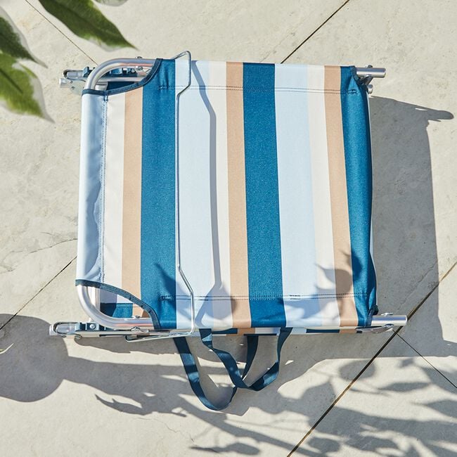 Sun Lounger Blue Striped