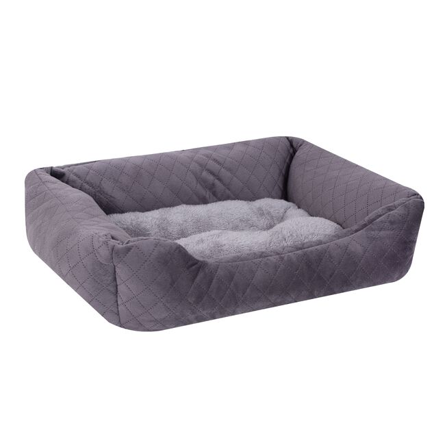 PREMIUM Quilted Grey  Pet Bed - Large