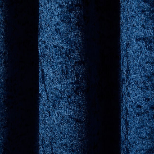BLACKOUT&THERMAL CRUSHED VELVET NAVY 66x90 Curtain