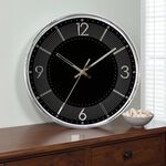 NOVA 30cm BLACK Wall Clock 