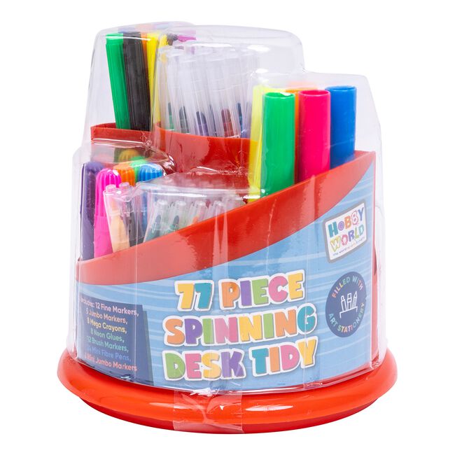 Hobby World 77 Piece Spinning Desk Tidy