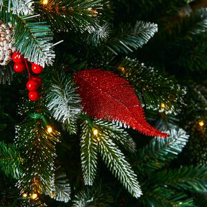 Red Feathers Tree Decoration 8 Pack