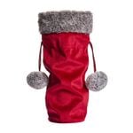 Wine Bottle Faux Fur Gift Bag