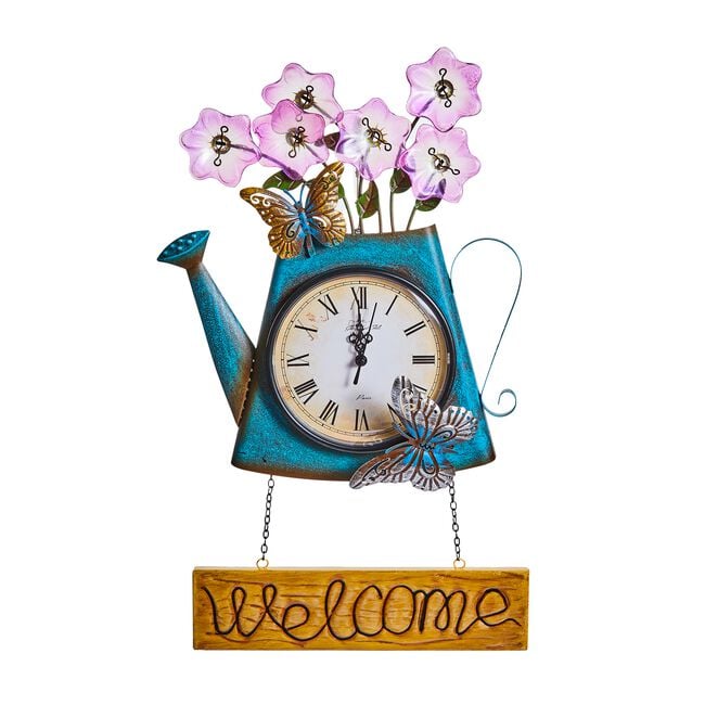 Watering Can Garden Clock