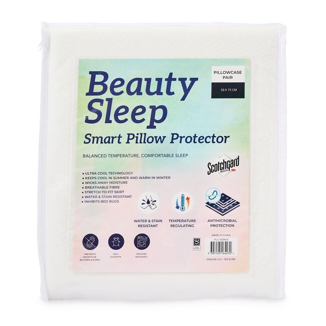 Beauty Sleep Smart Pillow Protector Pair