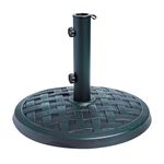 Round Black Green Brushed Parasol Base 12.5kg