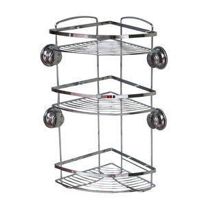 Chrome 3 Tier Suction Bathroom Caddy Home More Chrome 3 Tier Suction Bathroom Caddy