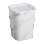 5L EZY STORAGE WHITE MARBLE SWING LID Bin
