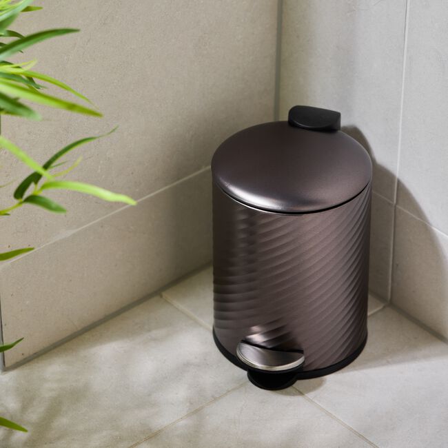 Spiral Embossed Bin 3L - Charcoal