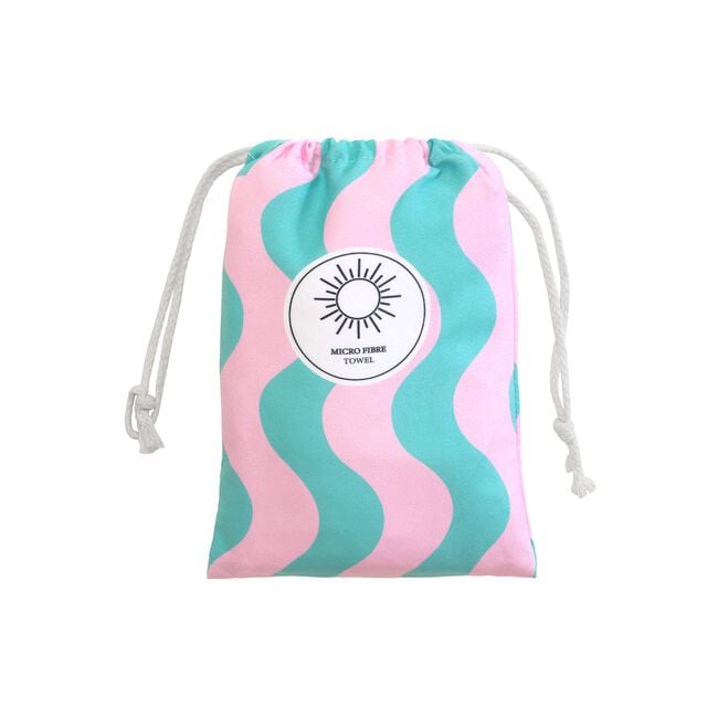 Printed Wavey Days Microfibre Beach Towel 220GSM