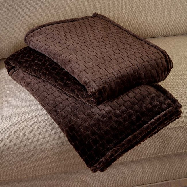 RUANE JACQUARD VELVET BROWN 150x200cm Throw 