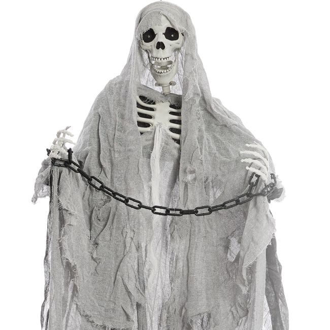 1.8M Hanging Skeleton Reaper With Light Up Eyes
