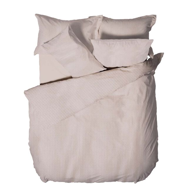 KING DUVET COVER Waffle Blush