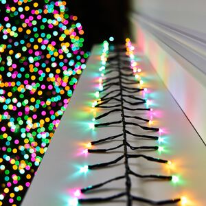 1000 LED Rainbow Coloured Cluster Lights