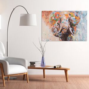 Colourful Elephant Canvas - 60cm x 90cm