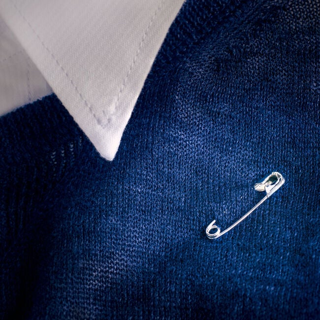 Sewing Box Silver Safety Pins