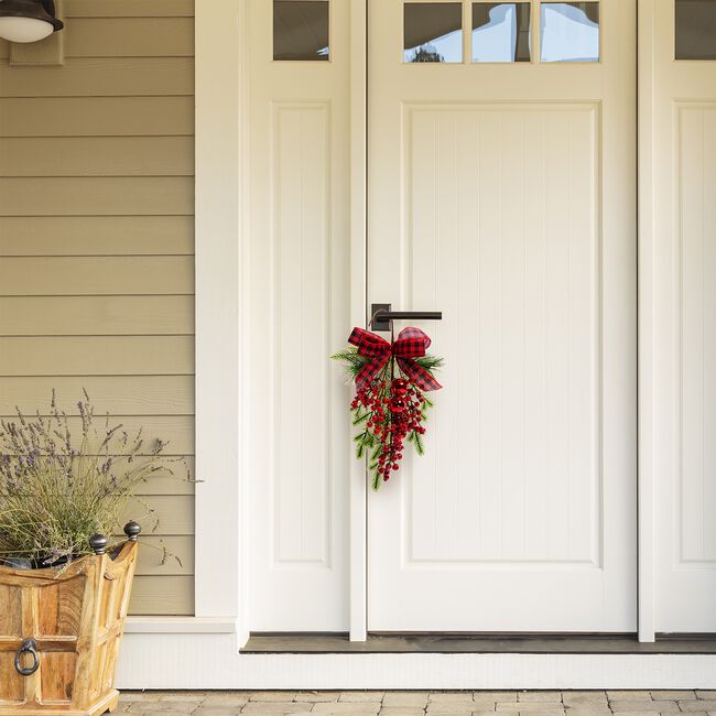 Christmas Berry And Bell Door Hanger
