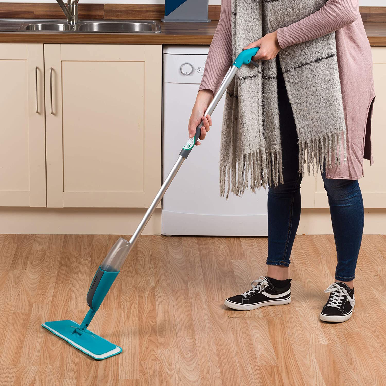 La'Moussawi ® Droog en Stijlvol Douchegordijn met Mozaïekpatroon, Blauw