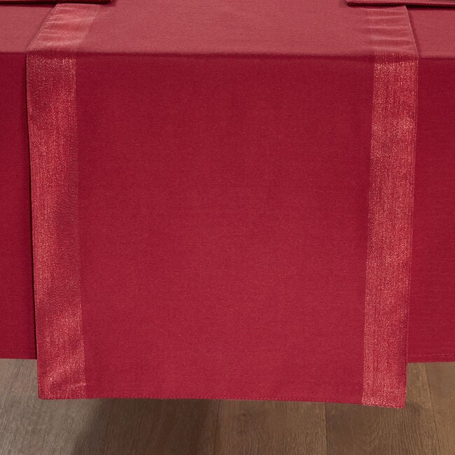 Shimmer Trim Table Runner 229 x 40cm - Red