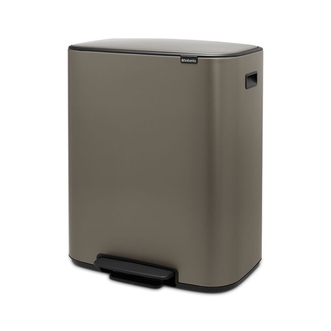 60L Brabantia Recycling Bin - Platinum