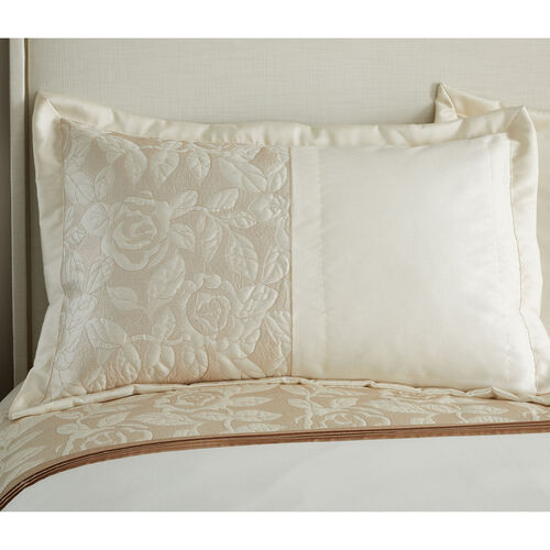 SINGLE DUVET COVER Quilted Rose Cream base/Gold