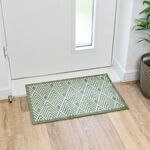JVL Geo Green Mega Door Mat 50cm x 75cm