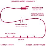 100 Ultra Bright LED Chaser Lights - White