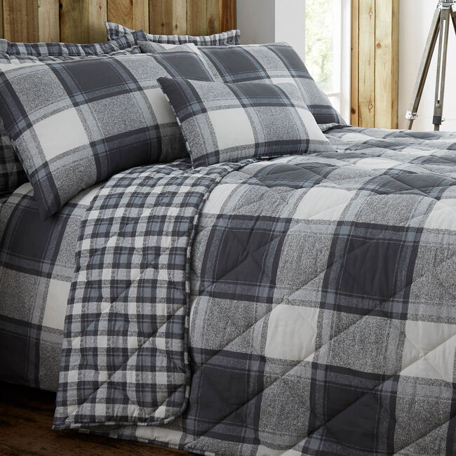 Jack Bedspread 200cm x 220cm - Charcoal 