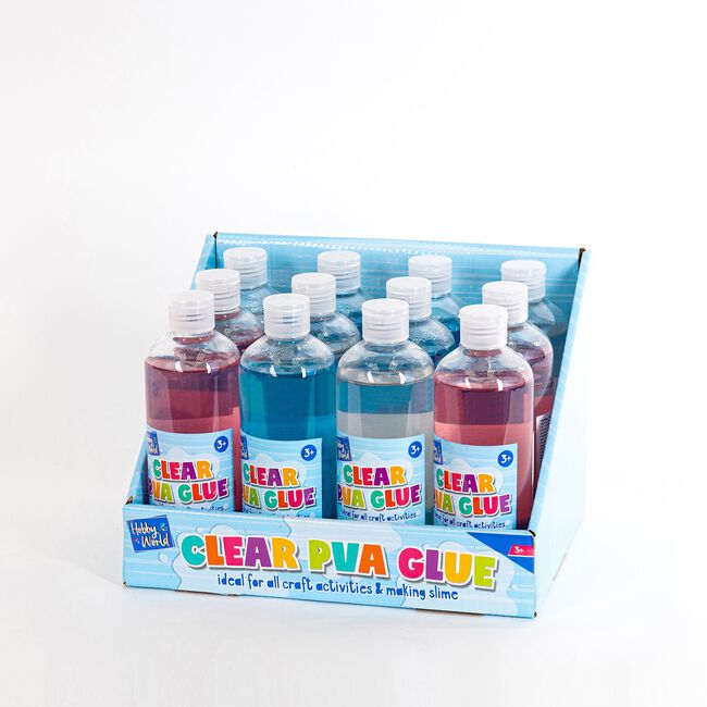 Blue / Red / Clear PVA Glue Assorted 