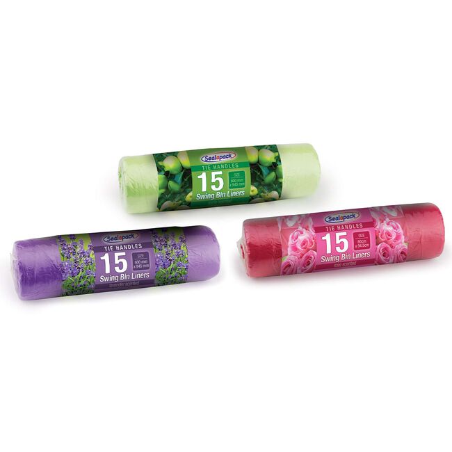 Sealapack Scented 15 Pack Swing Bin Liners 60x95cm