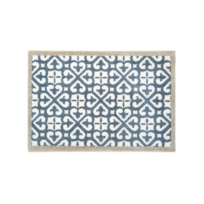 My Mat Harlequin Tile Blue Door Mat 50cm x 75cm