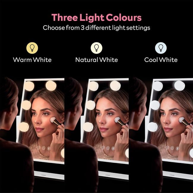 CARMEN HOLLYWOOD 9 BULB WHITE Vanity Mirror