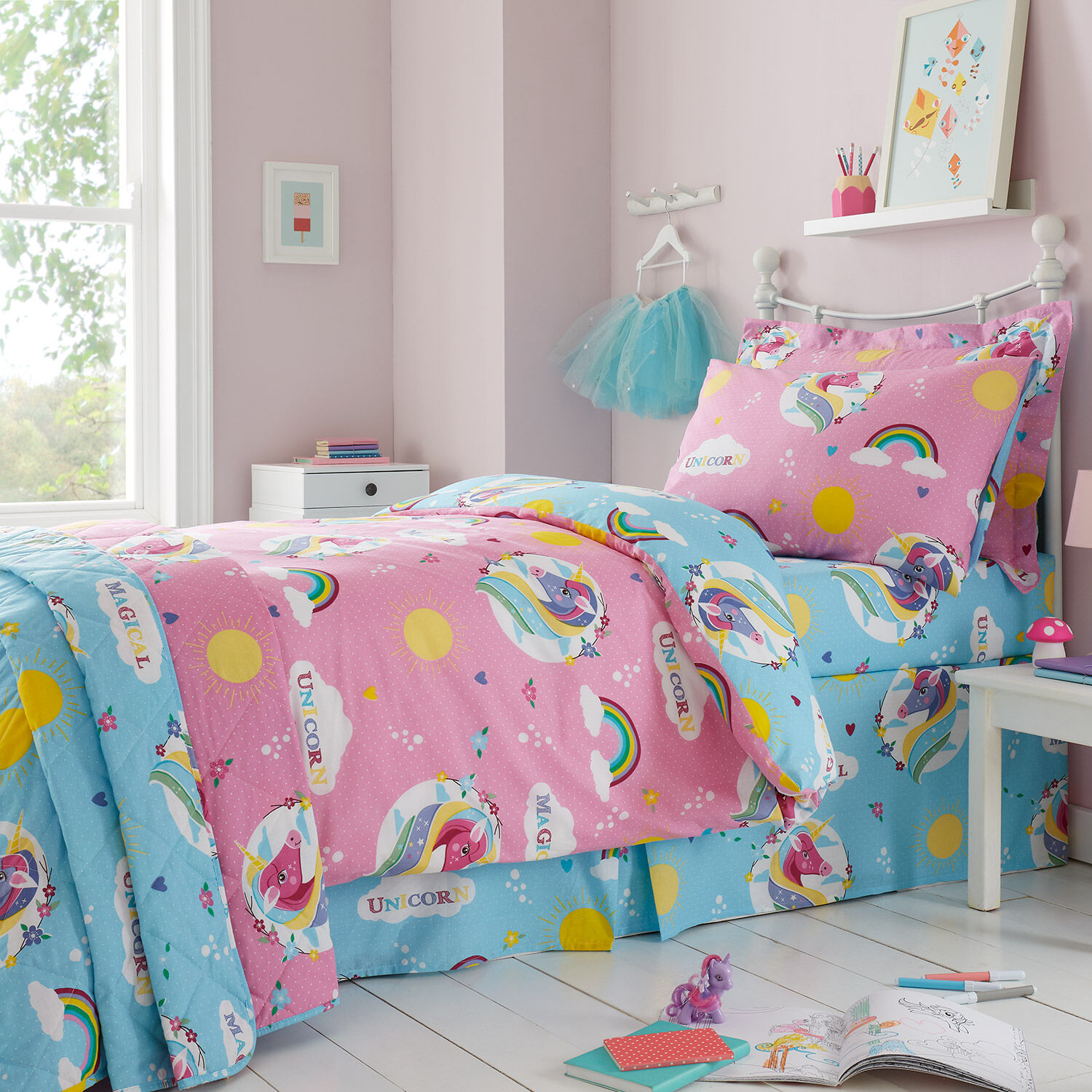 unicorn bedding double