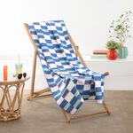 Printed Checkerboard Microfibre Beach Towel