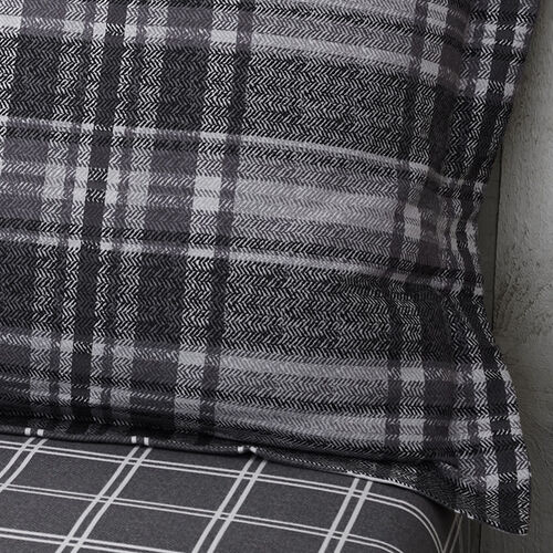 Brushed Cotton Boothman Oxford Pillowcases - Check