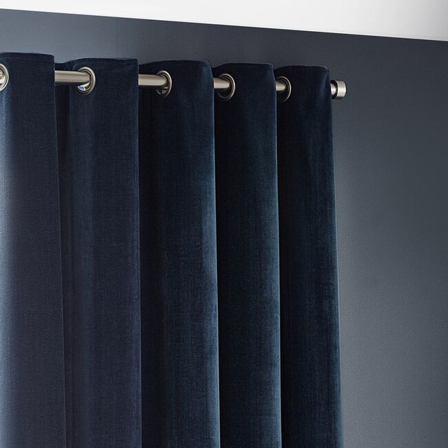 YARD HEAVY CHENILLE NAVY   90x90 Curtain