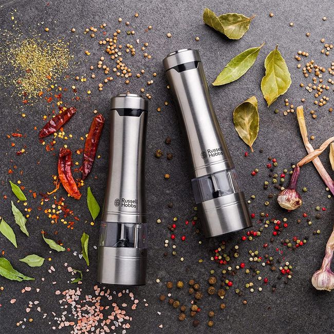 Russell Hobbs S/Steel Electric Salt & Pepper Mill