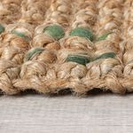 JUTE BOUCLE NATURAL/GREEN 60X300cm Runner