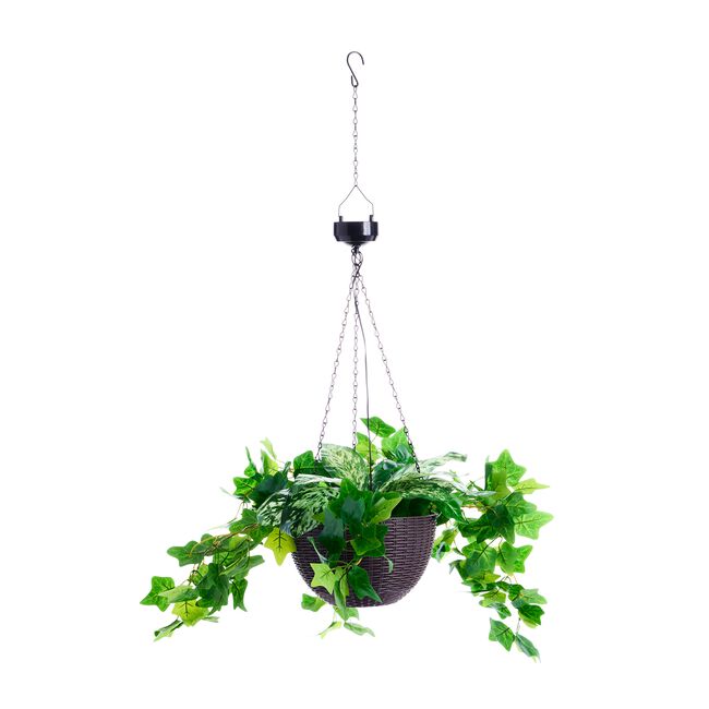 Green Leaf Solar Hanging Basket