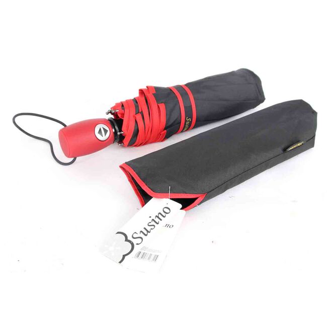 Susino Automatic Red Umbrella With Cover