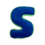 LETTER S Cushion Blue/Green